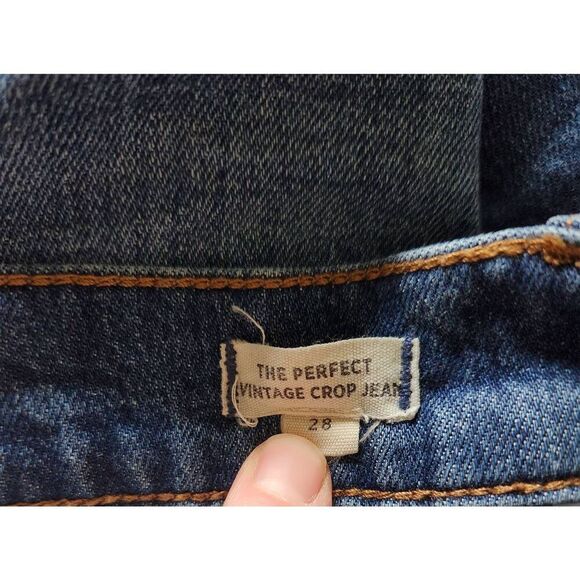 Madewell The Perfect Vintage Crop Jean Button Fly Edition Size 28 - Picture 6 of 6